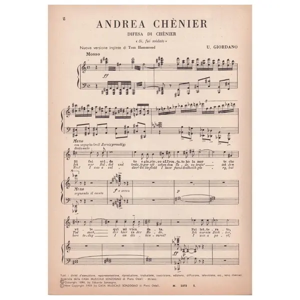Andrea Chenier - Difesa Di Chenier - Si Fui Soldato