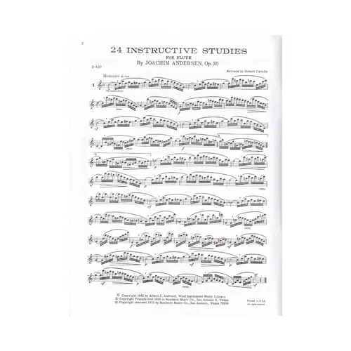 Twenty-Four Instructive Studies Op.30 For Flute