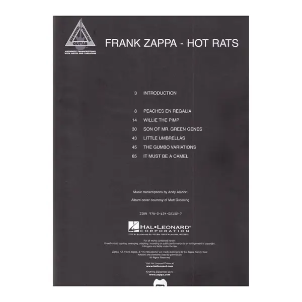 Frank Zappa - Hot Rats