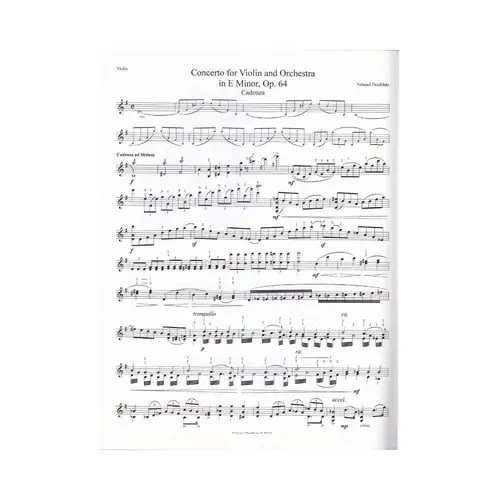 Cadenza Para Violin Concerto - Op. 64 E Minor De Mendelssohn