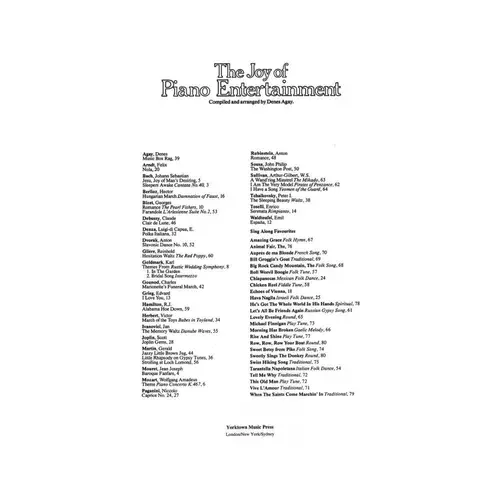 The Joy Of Piano Entertainment