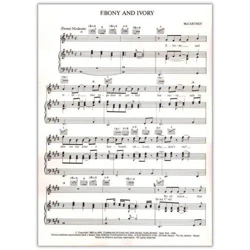 Ebony And Ivory - Exemplar Antigo