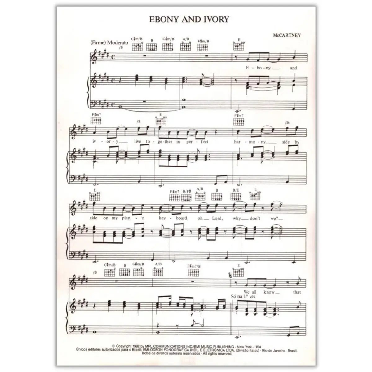 Ebony And Ivory - Exemplar Antigo