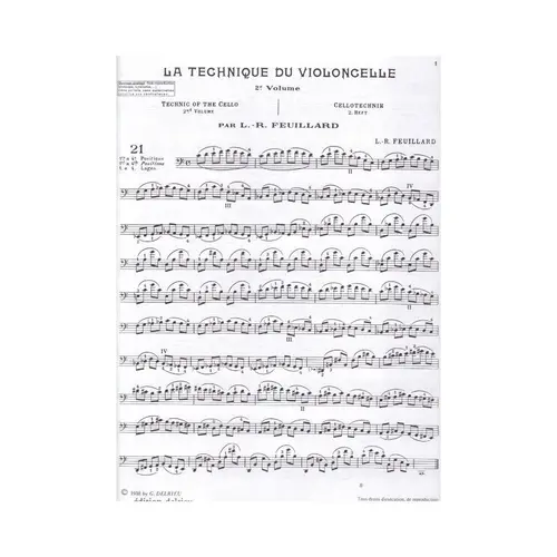 La Technique Du Violoncelle - Vol.2