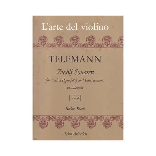 Zwolf Sonaten Fur Violine Und Basso Cont.  N.7-9 - Exemplar Antigo