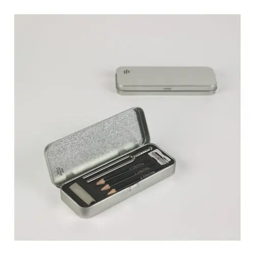 Kit para composição musical ( estojo com 3 lápis, 1 borracha, 1 apontador e 1 diapasão garfo)