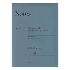 Caderno Grampeado -  Henle com pauta normal e pauta musical  23x 31 cm