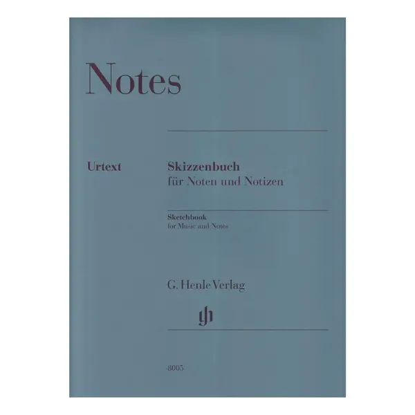 Caderno Grampeado -  Henle com pauta normal e pauta musical  23x 31 cm