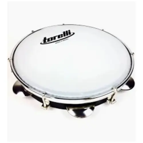 Pandeiro 10" injetado pele leitosa Torelli TP309