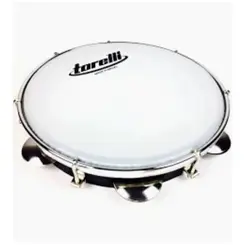 Pandeiro 10" injetado pele leitosa Torelli TP309