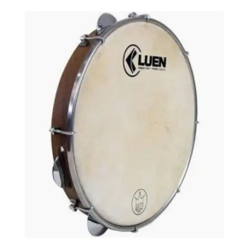 Pandeiro 10'' Imbuia Luen Guetto Pele de Cabra Platinelas latão