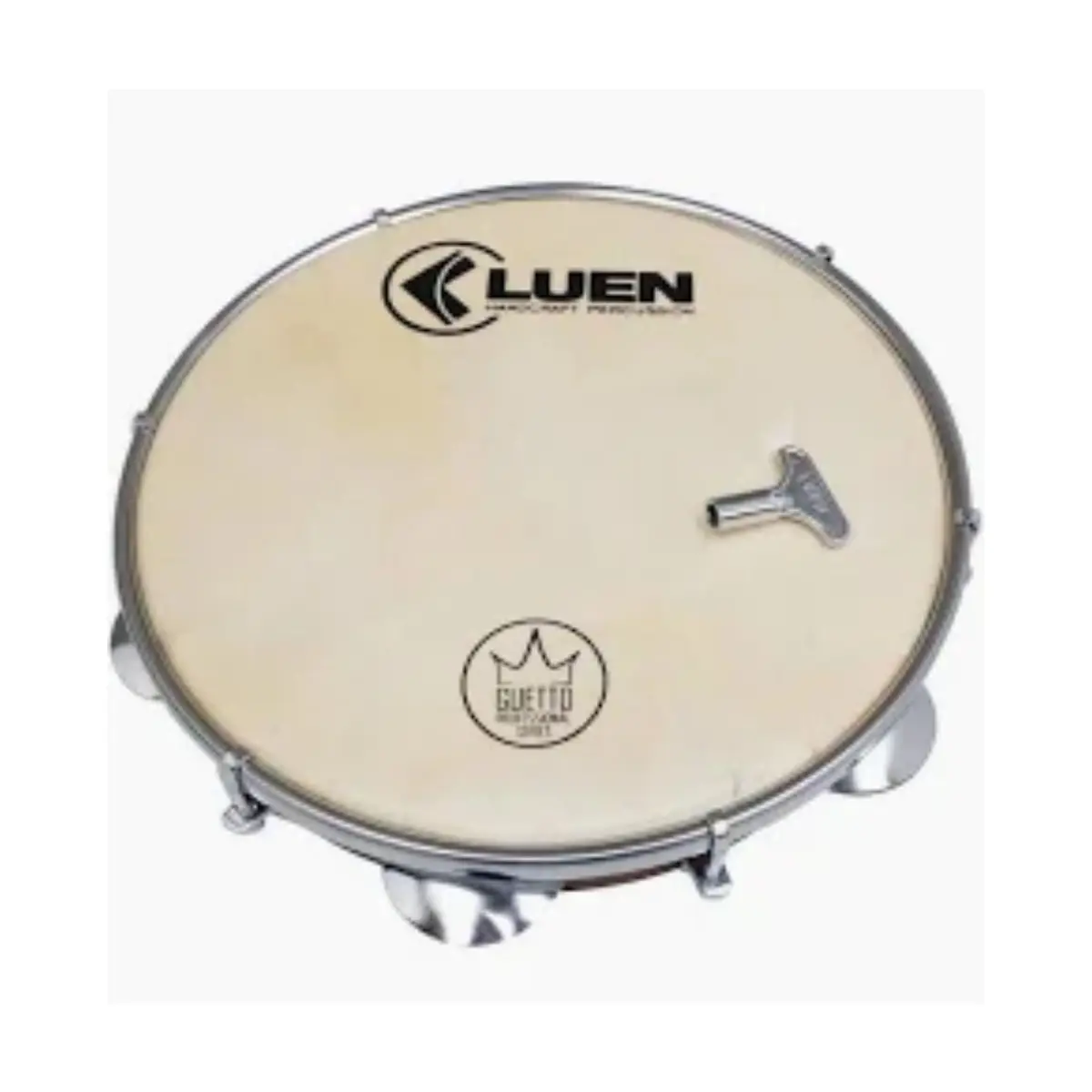 Pandeiro 10'' Imbuia Luen Guetto Pele de Cabra Platinelas latão