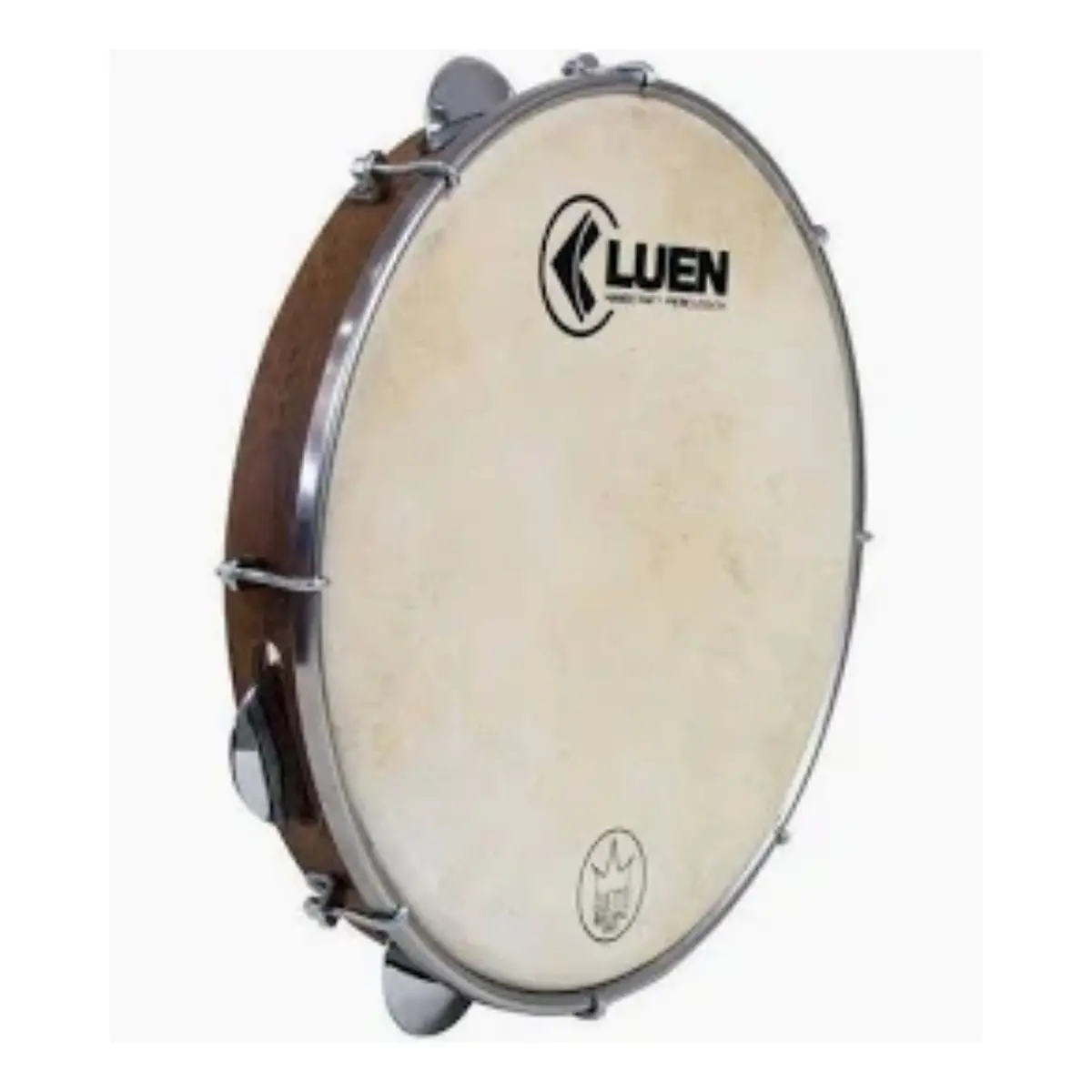 Pandeiro 10'' Imbuia Luen Guetto Pele de Cabra Platinelas latão