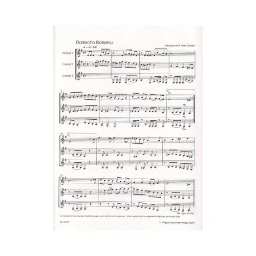 Schabbes Schabbes - Klezmer for three Clarinets