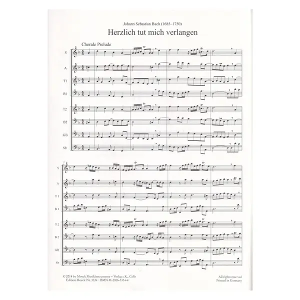 3 chorale preludes and chorales for recorder orchestra