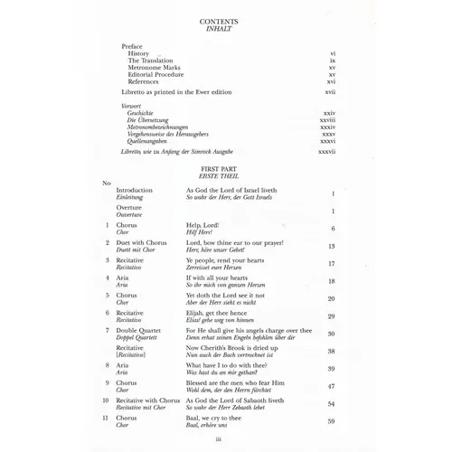 Elijah - Vocal Score