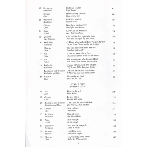 Elijah - Vocal Score