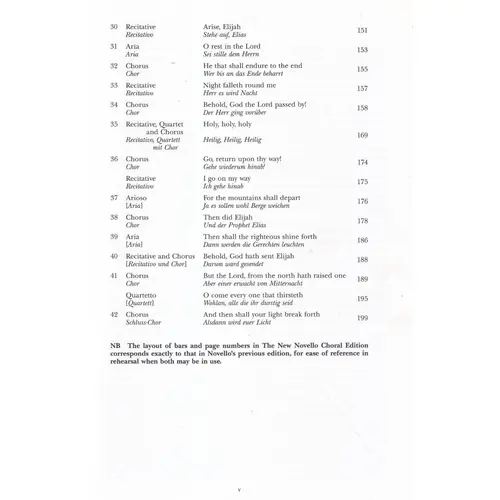 Elijah - Vocal Score