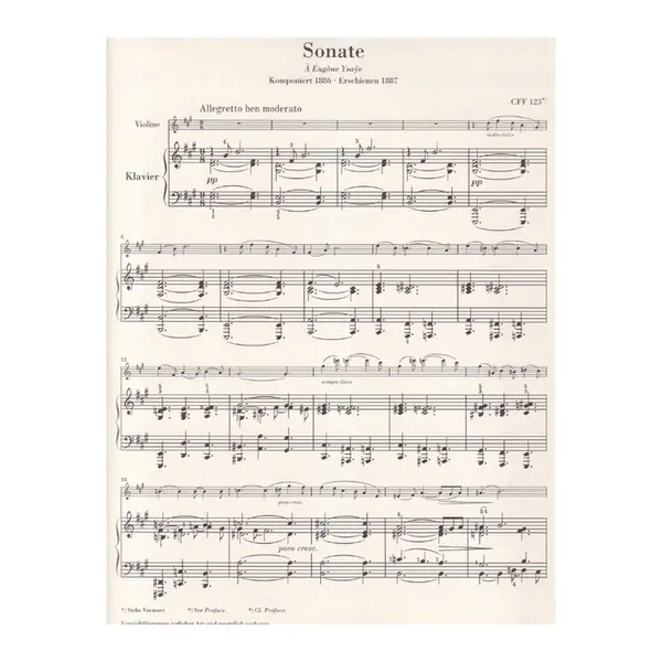 Sonata for Piano and Violin in A major