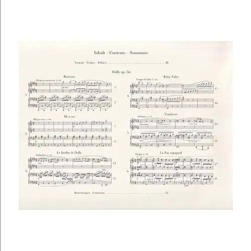 Dolly Op.56 for Piano Four - Hands