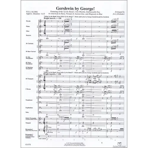Gershwin By George - symphonic band - score+parts