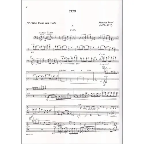 Ravel - the piano trio ( cello)