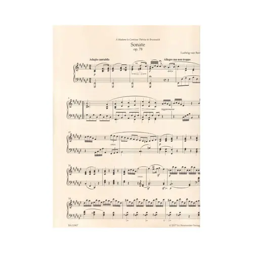 Sonata in F-Sharp major for pianoforte Op. 78