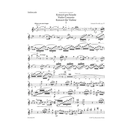 Concerto in A minor for Violin and Orchestra  Op.53 - violin and piano