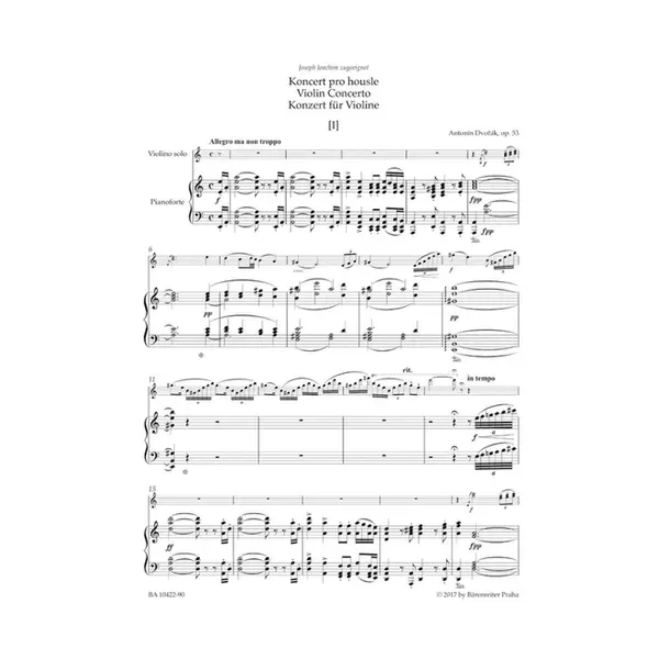 Concerto in A minor for Violin and Orchestra  Op.53 - violin and piano