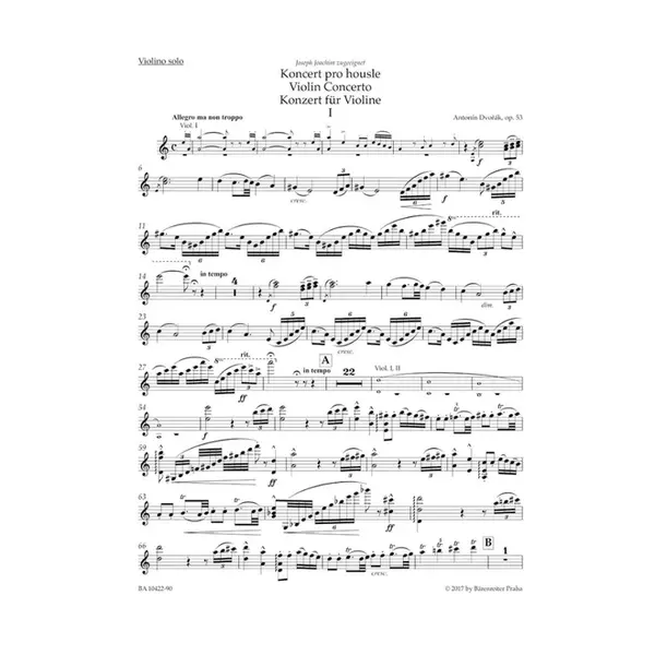 Concerto in A minor for Violin and Orchestra  Op.53 - violin and piano