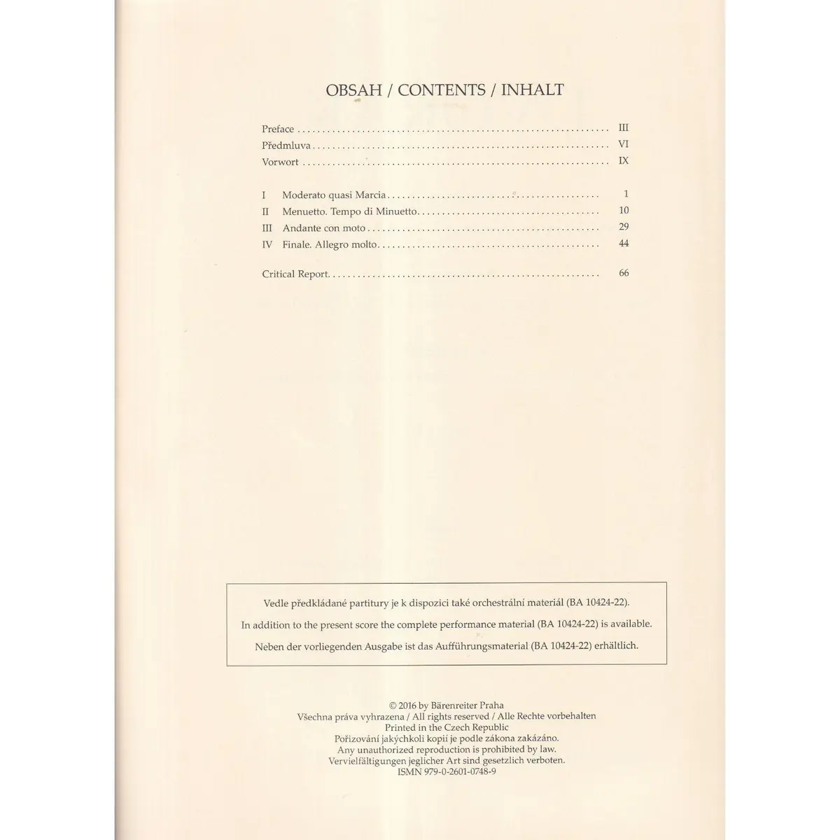 Serenade for wind instruments, violoncello and double bass - score