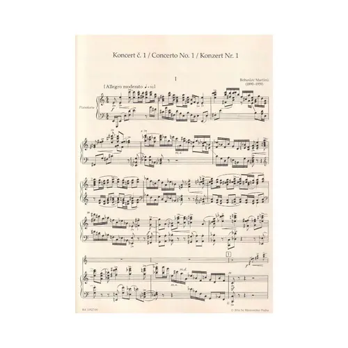 Concerto No.1 for Violin and Orchestra - piano reduction