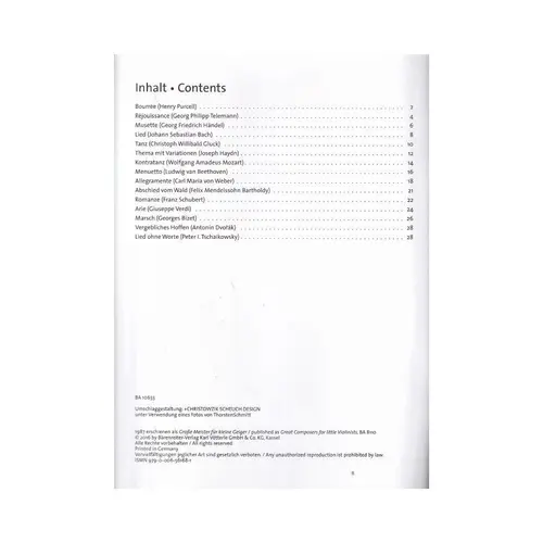 Introduction to the Great Composers for Violin and Piano