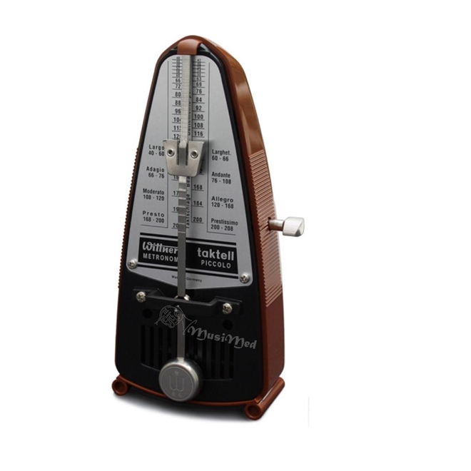 Metronomo Meccanico Wittner Taktell Classic | Made In Germany, Carica Manuale, Nero/Argento