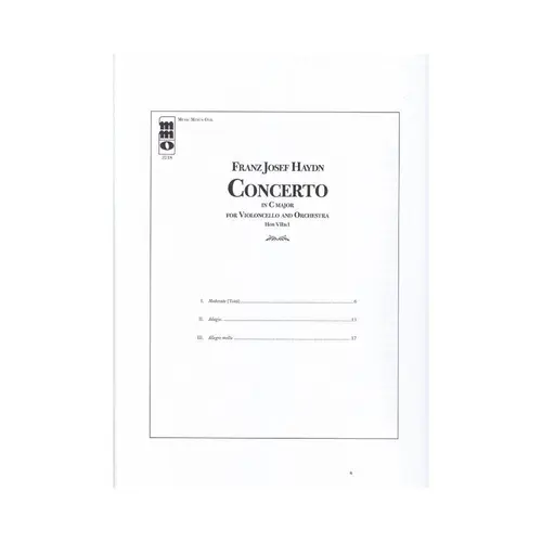 Violoncello concerto in C major Hob VIIB:I