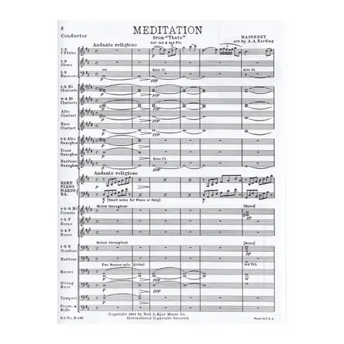 Meditation from '' Thais'' - Band edition