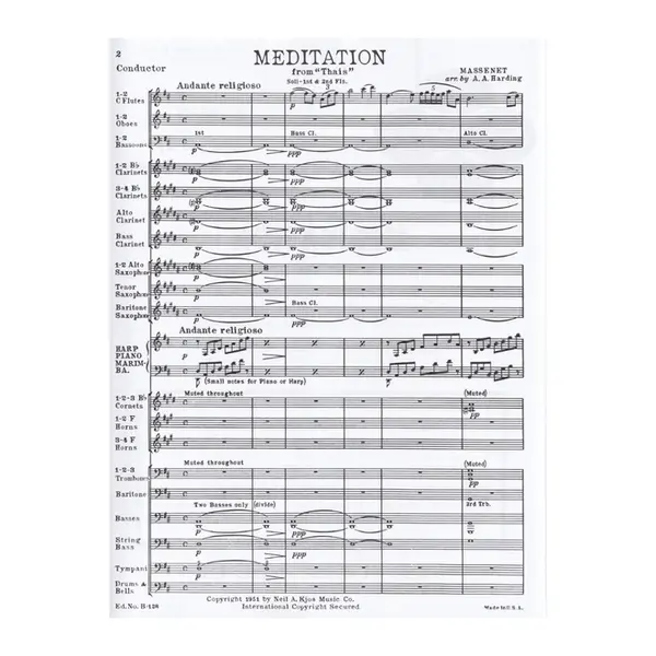 Meditation from '' Thais'' - Band edition