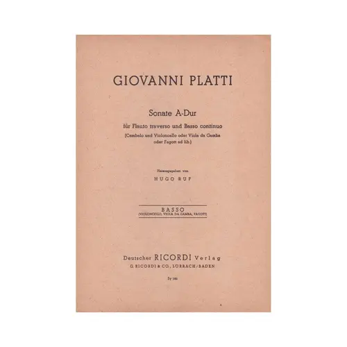 Sonate a dur fur flauto traverso und basso continuo