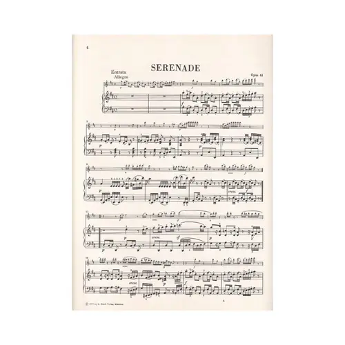 Serenade Fur Klavier Und Flote - Op.41 - Urtext - PROMOÇÃO!