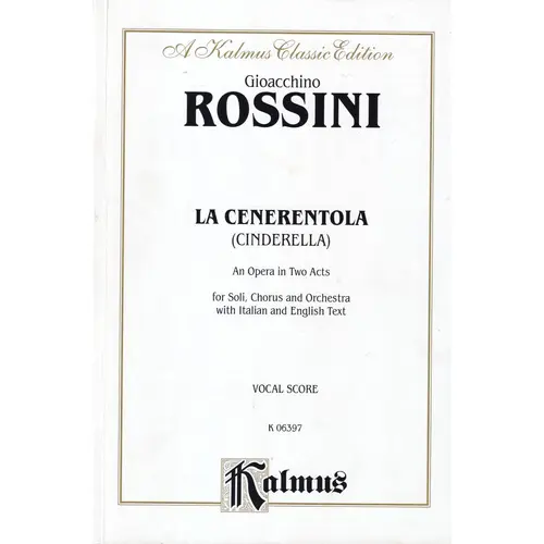 La Cenerentola (Cinderella) - Vocal score