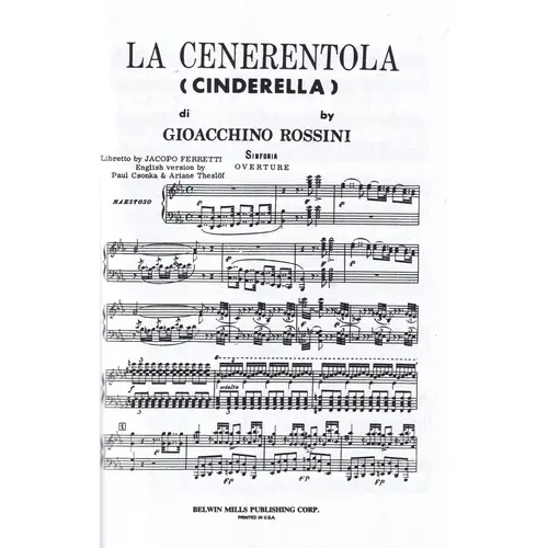 La Cenerentola (Cinderella) - Vocal score