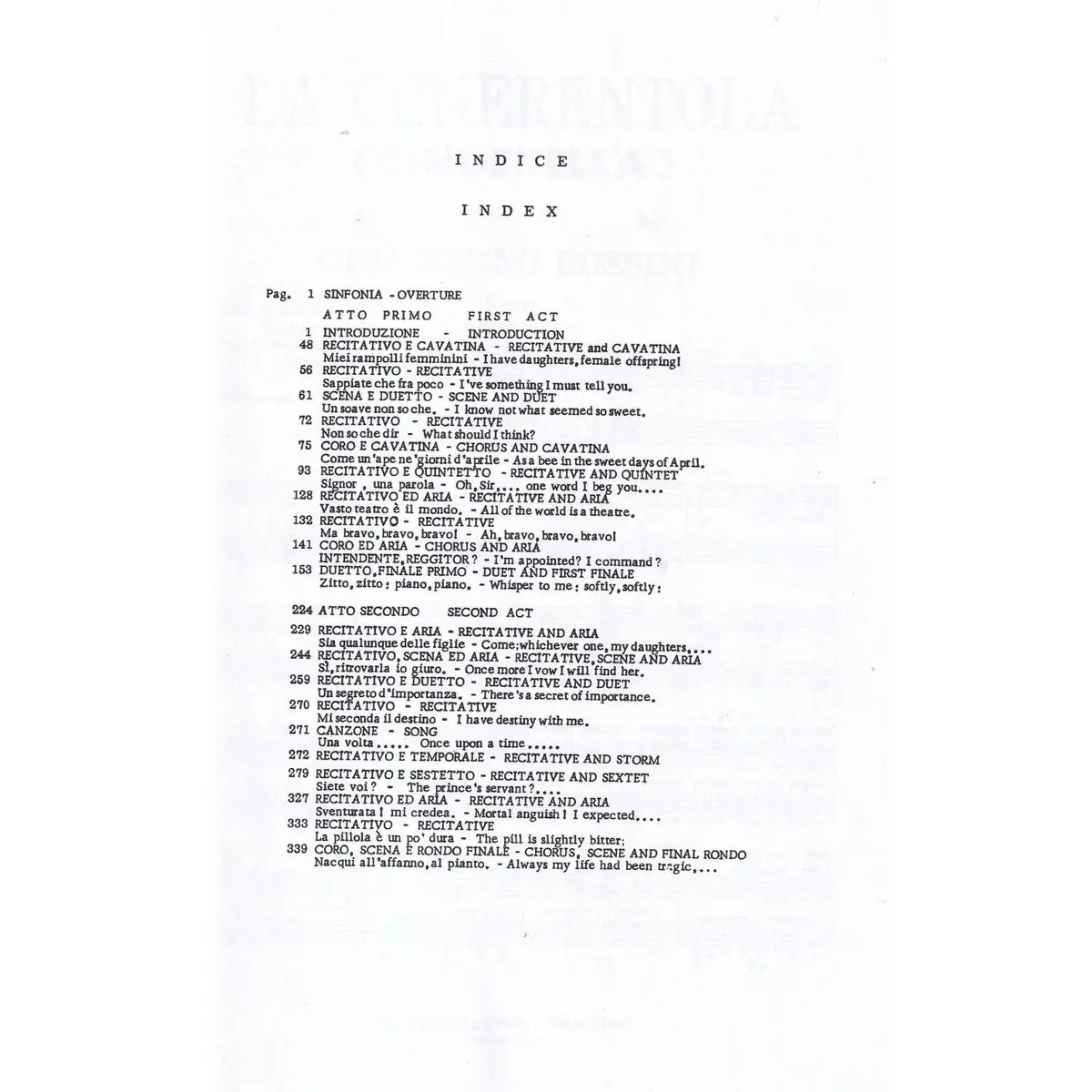 La Cenerentola (Cinderella) - Vocal score
