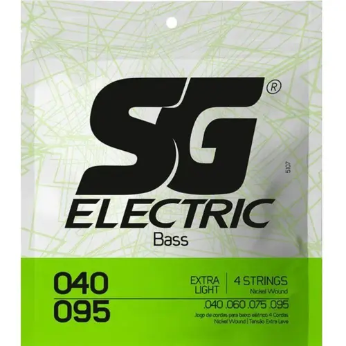 Encordoamento para baixo elétrico 4 cordas -  0.40 SG - Extra light - Export quality