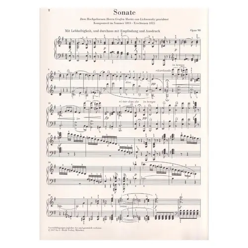 Piano Sonata no. 27 e minor op. 90
