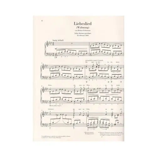 Love Song (Dedication) from "Myrthen" op. 25