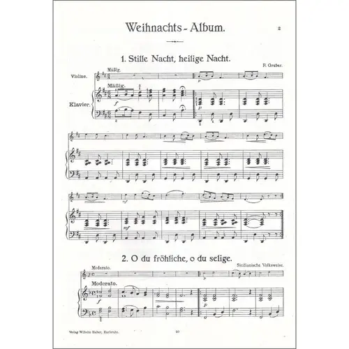 Weihnachts - album fur violine