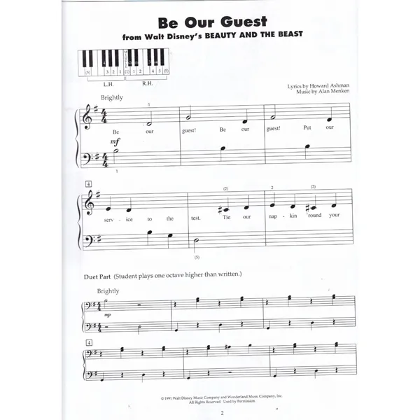 Disney Favorites - Five finger piano