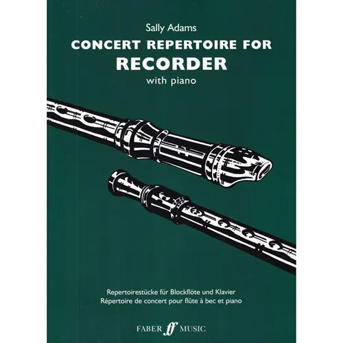 Concert Repertoire for Recorder With Piano
