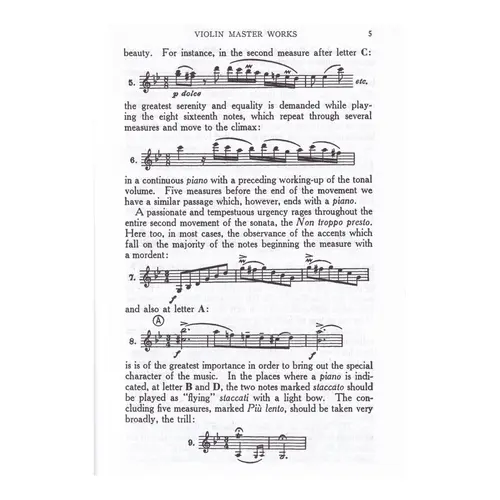 Violin Master Works and Their Interpretation