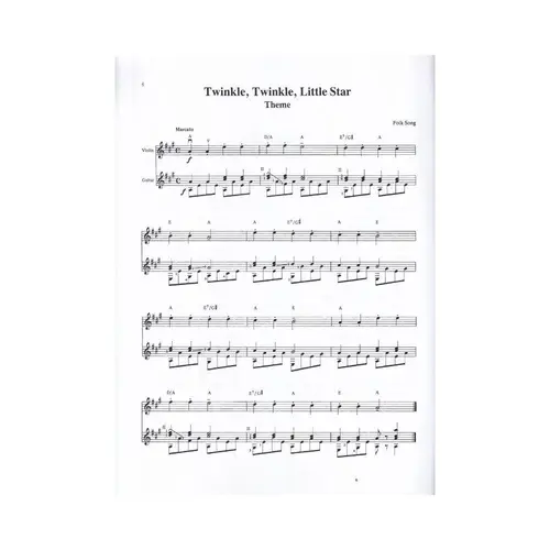 21 Pieces for Violin With Guitar -Selections from Suzuki school
